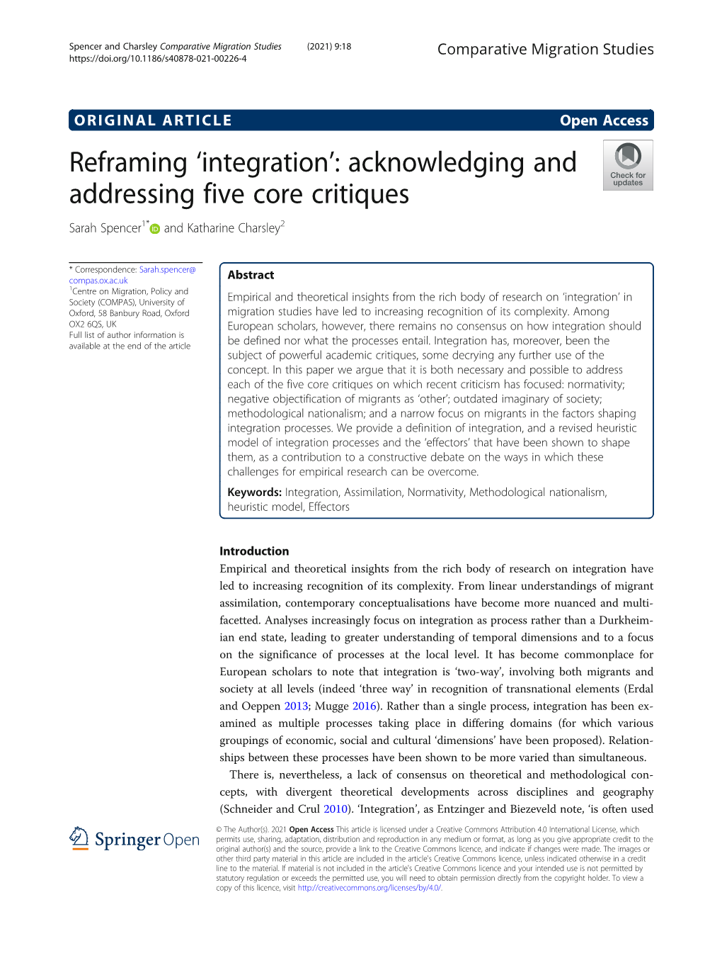 'Integration': Acknowledging and Addressing Five Core Critiques