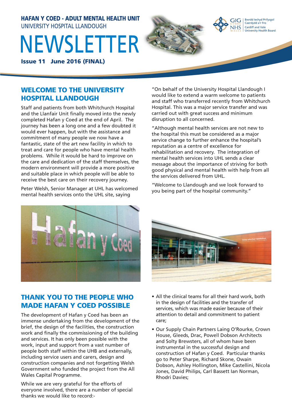 NEWSLETTER Issue 11 June 2016 (FINAL)