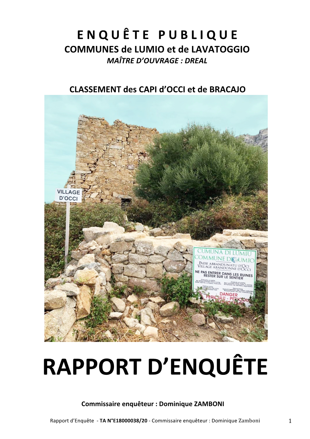 Rapport D'enquête