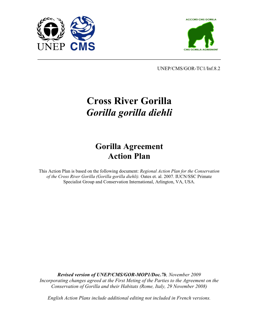 Cross River Gorilla Gorilla Gorilla Diehli