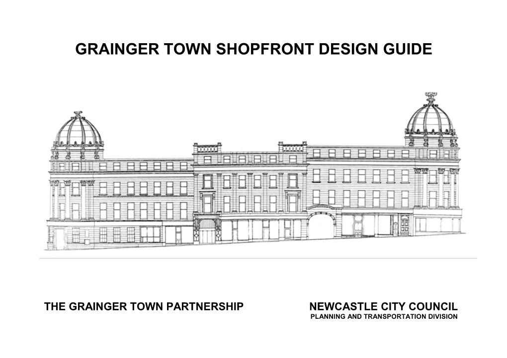 Grainger Town Shopfront Design Guide