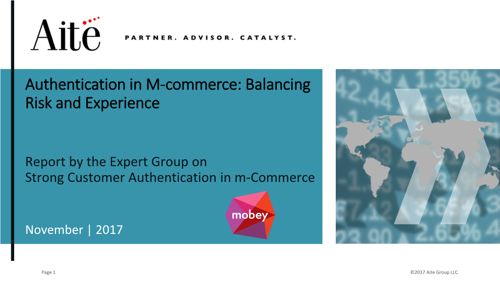 Authentication in M-Commerce: Balancing Risk and Experience