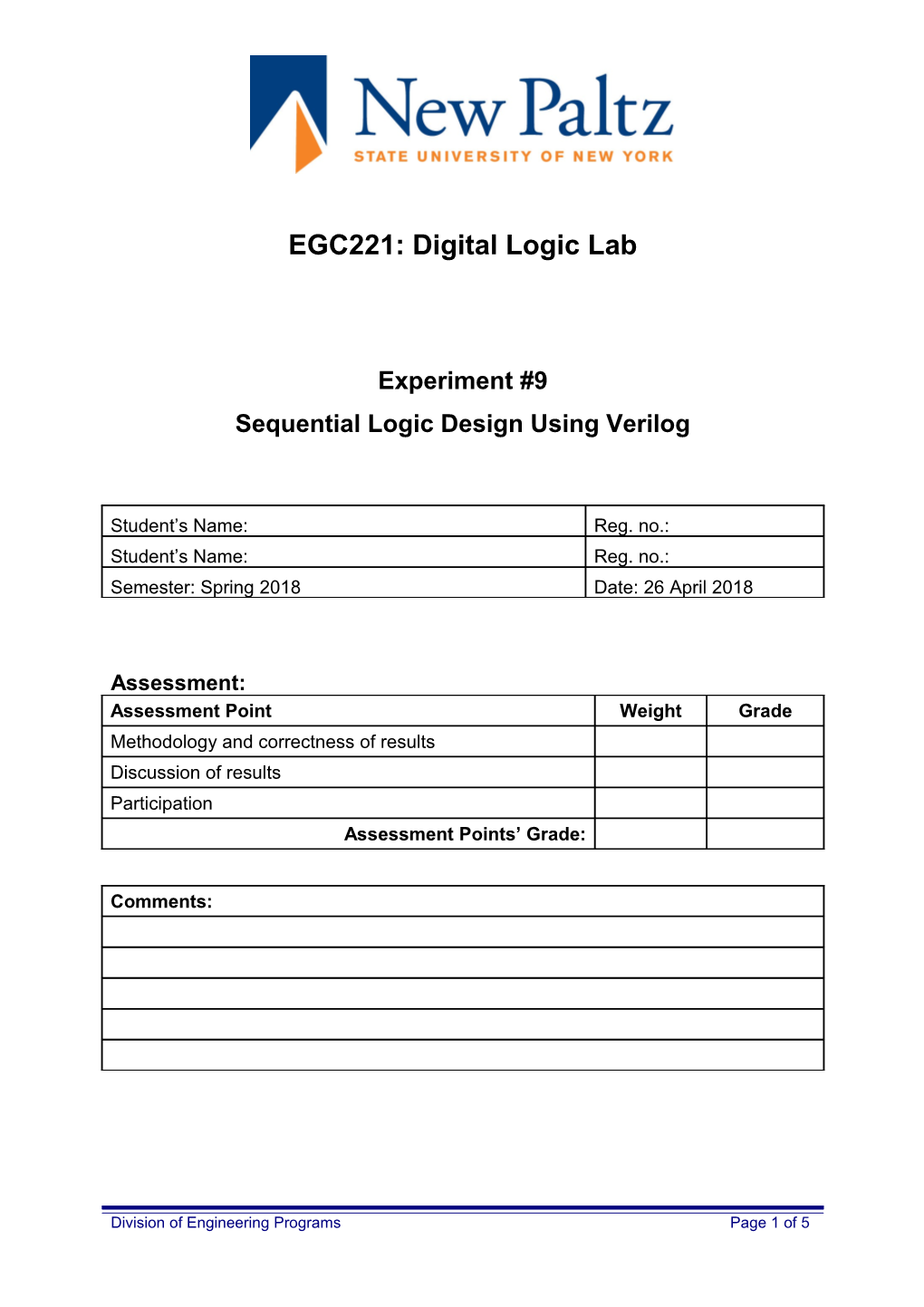 Sequential Logic Design Using Verilog