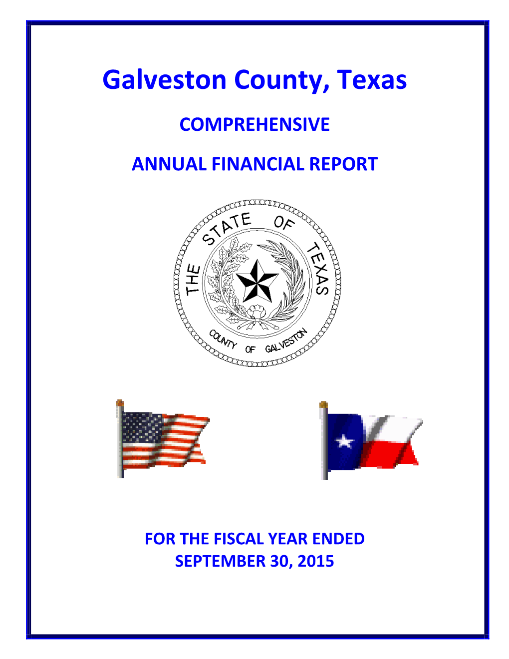 Comprehensive Annual Financial Report for 2015