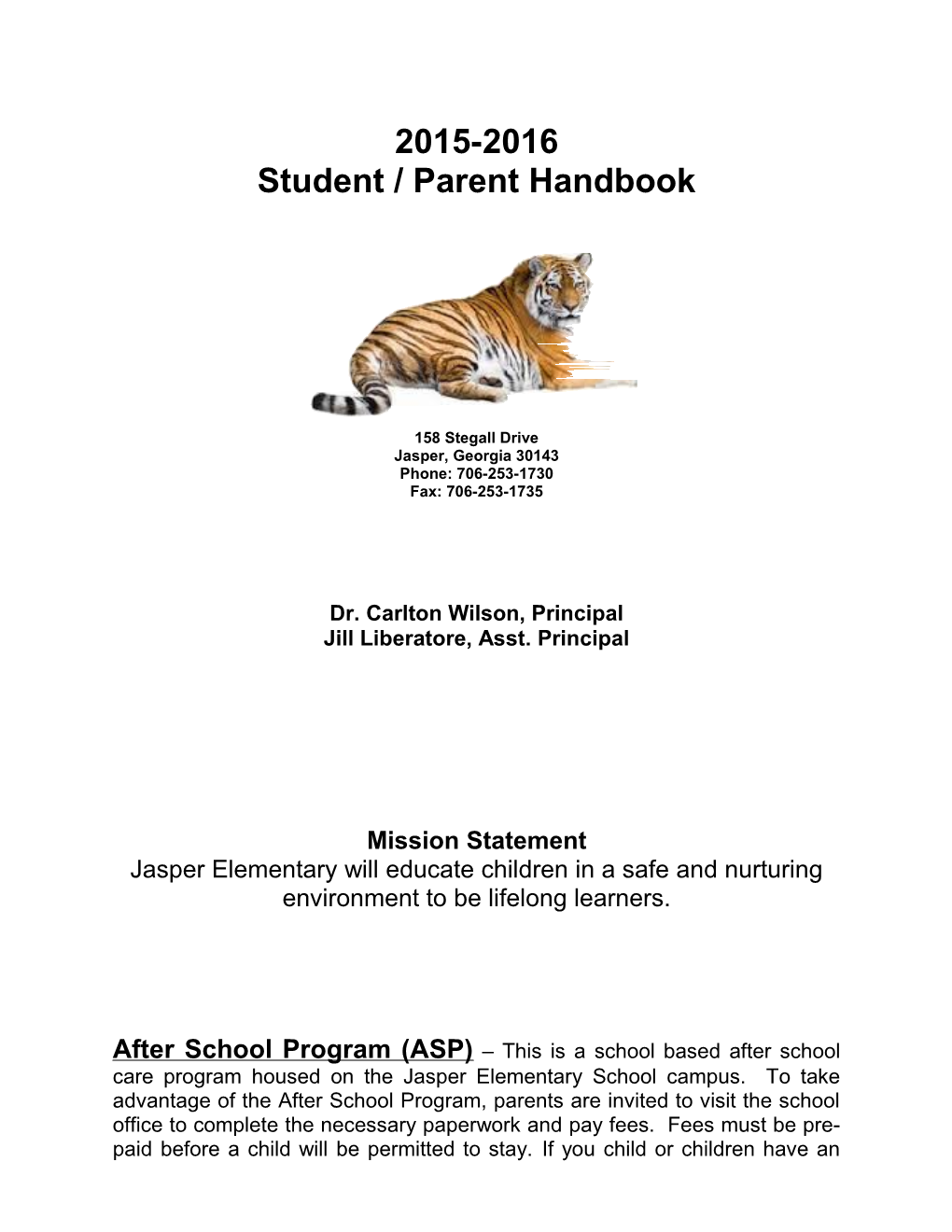 Student / Parent Handbook s1