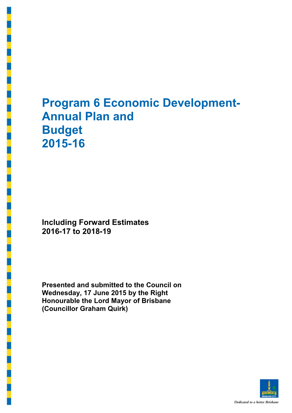 Program 6 Economic Development