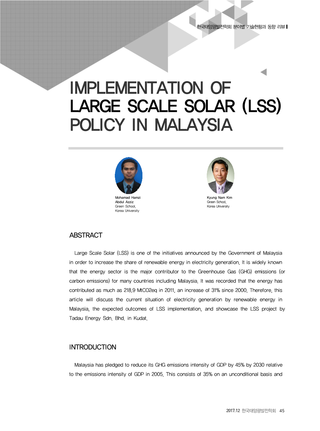 Implementation of Large Scale Solar (Lss) Policy in Malaysia