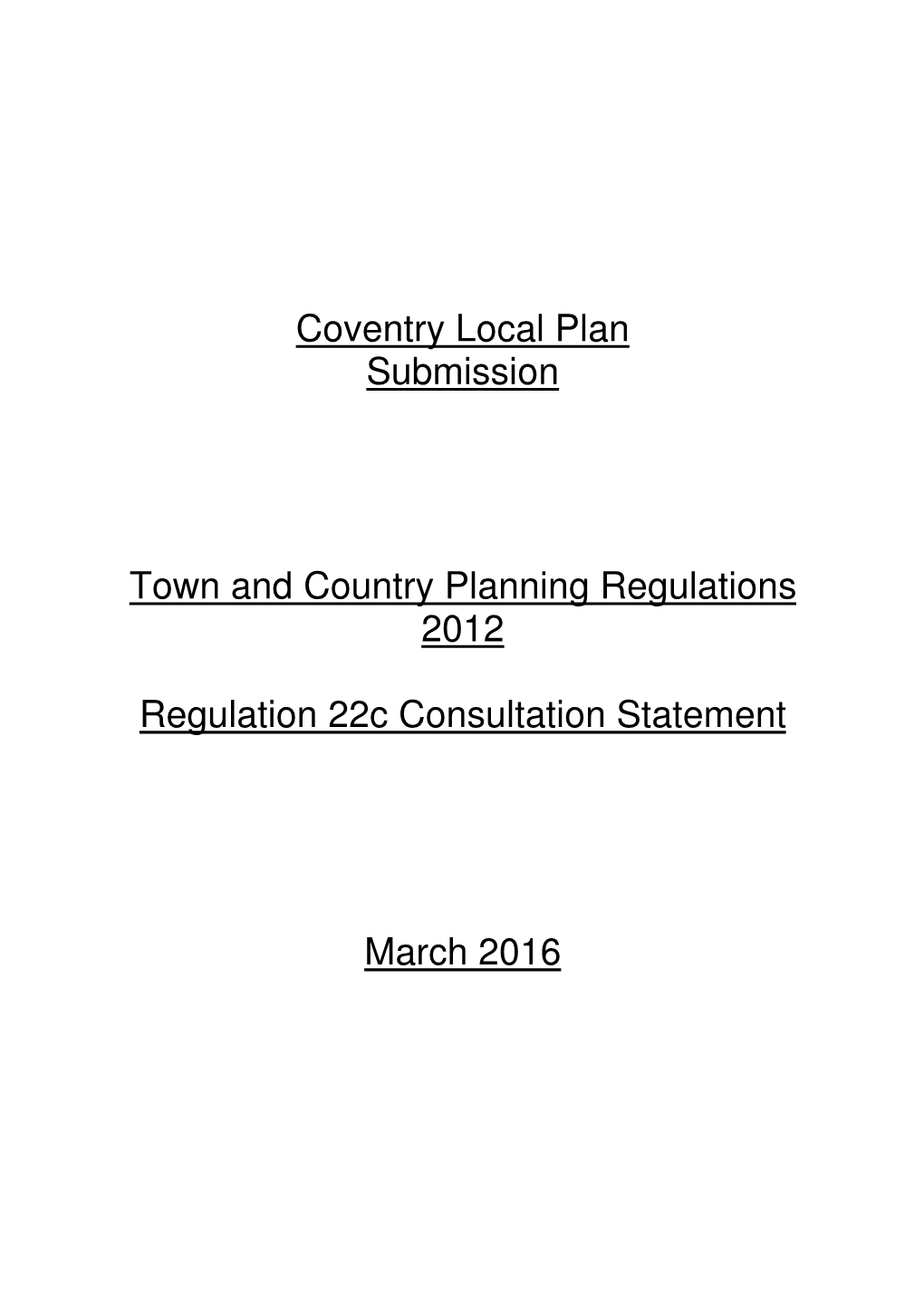 Local Plan Submission