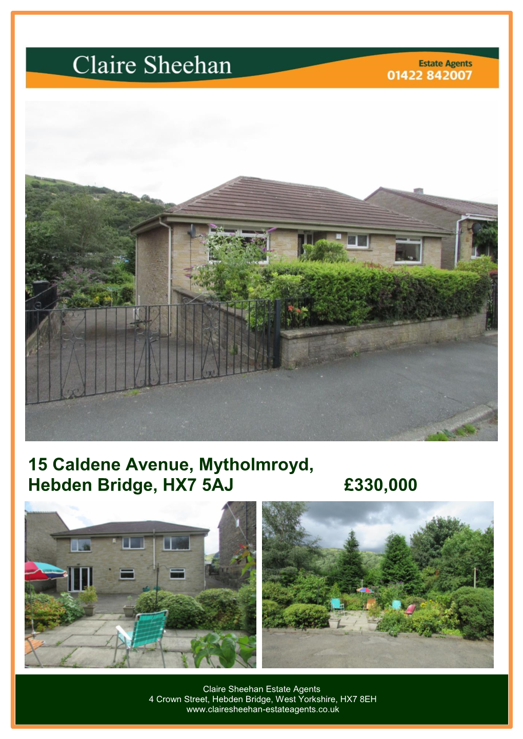 15 Caldene Avenue, Mytholmroyd, Hebden Bridge, HX7 5AJ £330,000