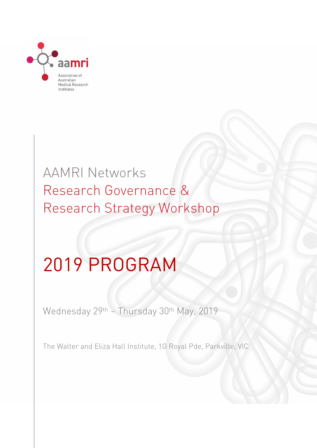 2019 Program Booklet – AAMRI Governance and Strategy Workshop