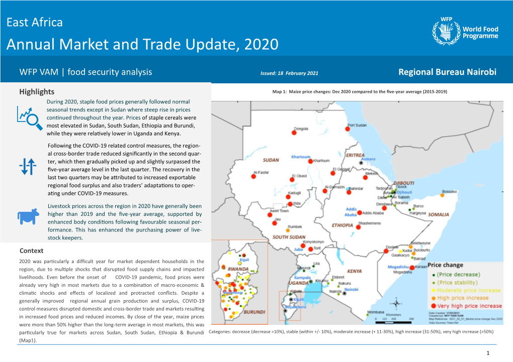 East Africa Annual Market and Trade Update, 2020