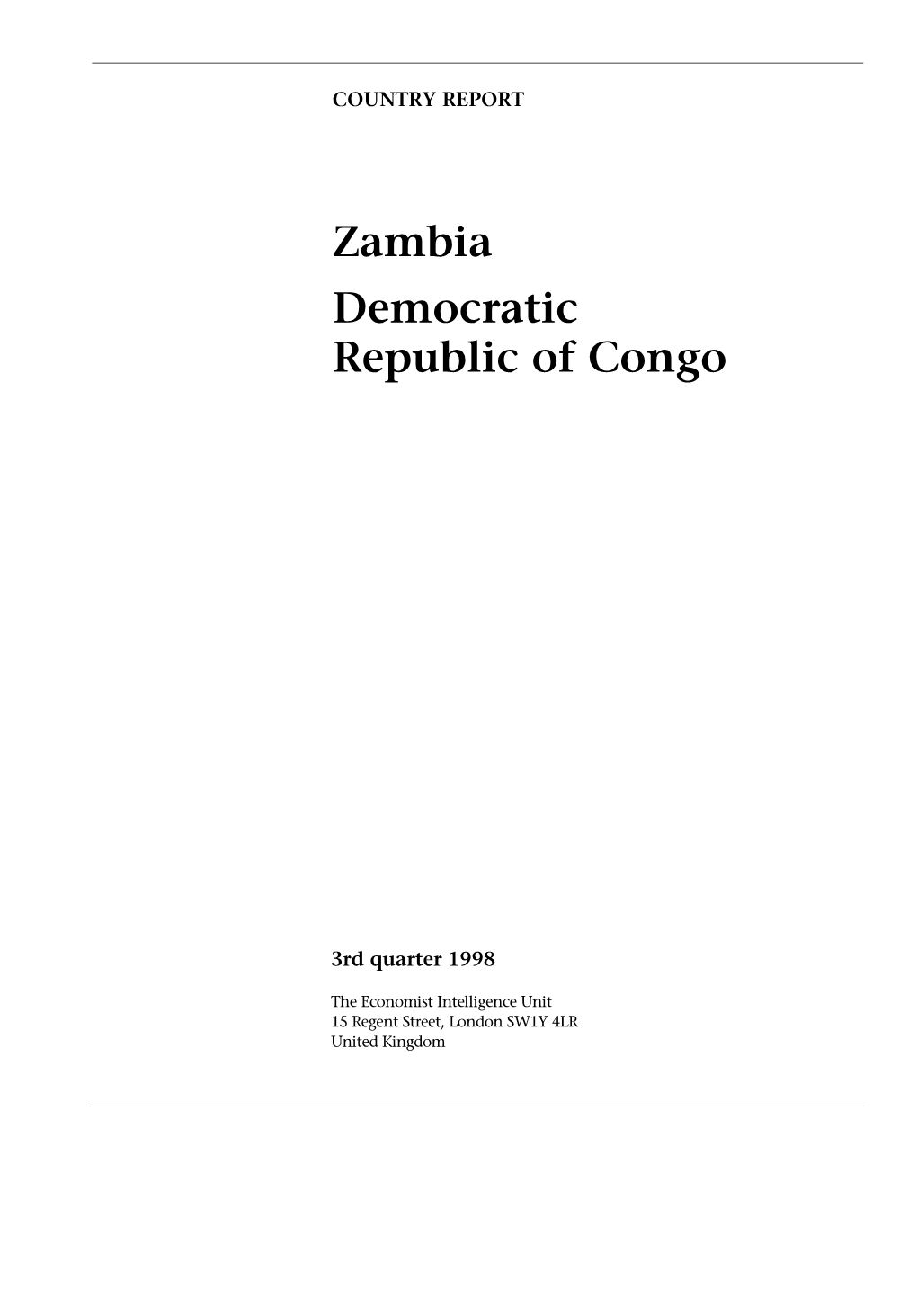 Zambia Democratic Republic of Congo