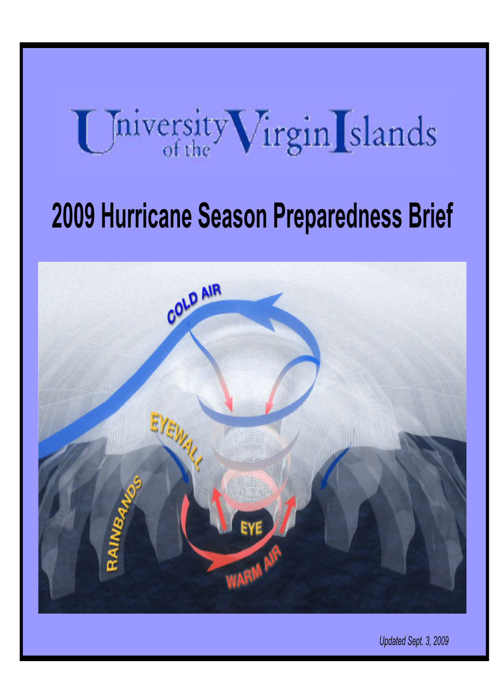 2009 Hurricane Season Preparedness Brief