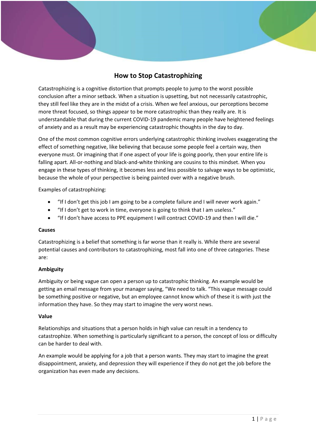 How to Stop Catastrophizing