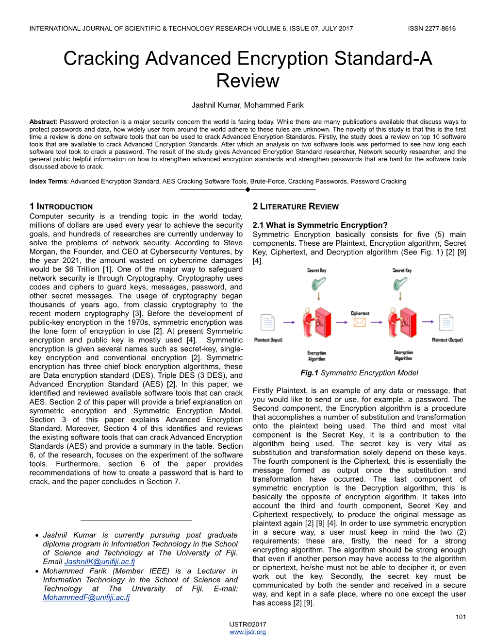 Cracking Advanced Encryption Standard-A Review