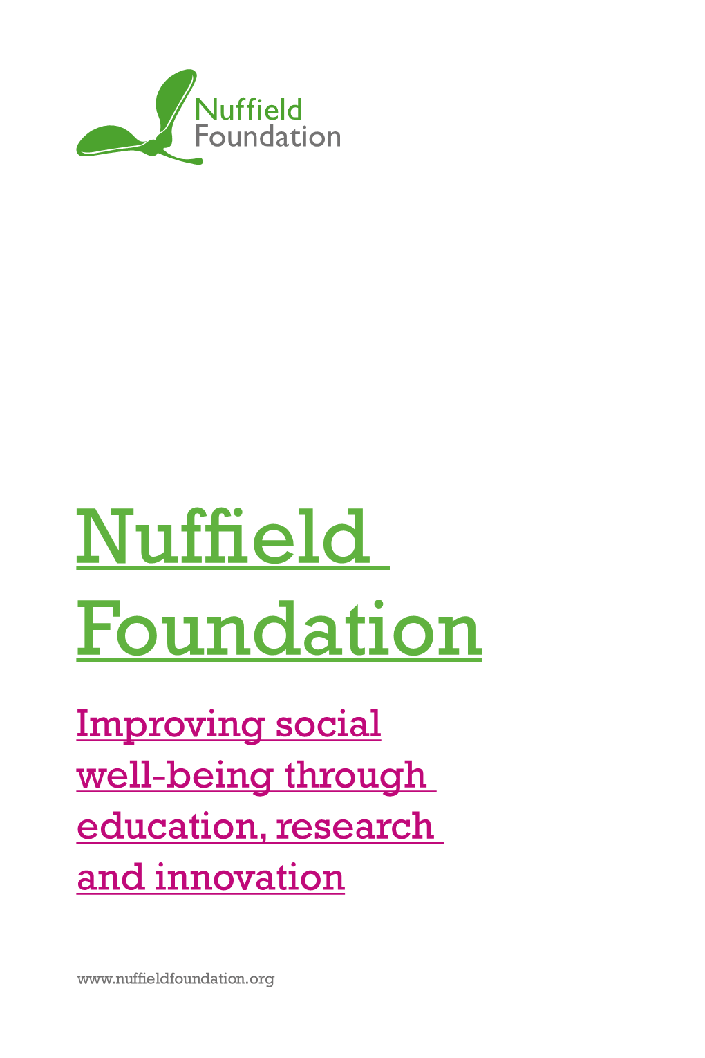 Nuffield Foundation Leaflet.Pdf