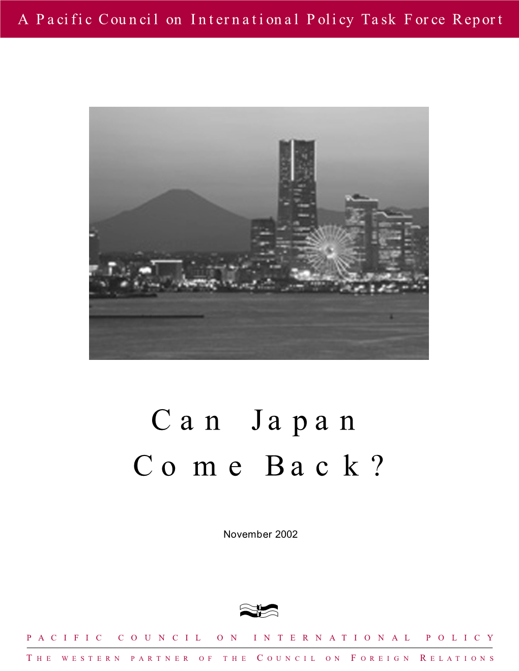 Can Japan Come Back?