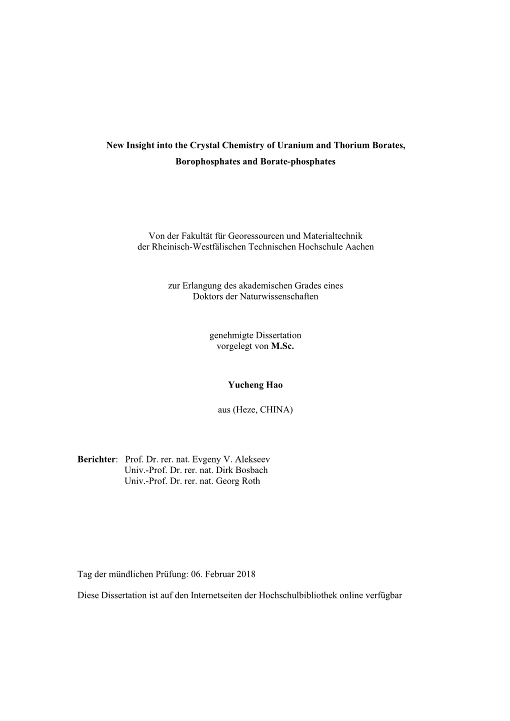 New Insight Into the Crystal Chemistry of Uranium and Thorium Borates, Borophosphates and Borate-Phosphates