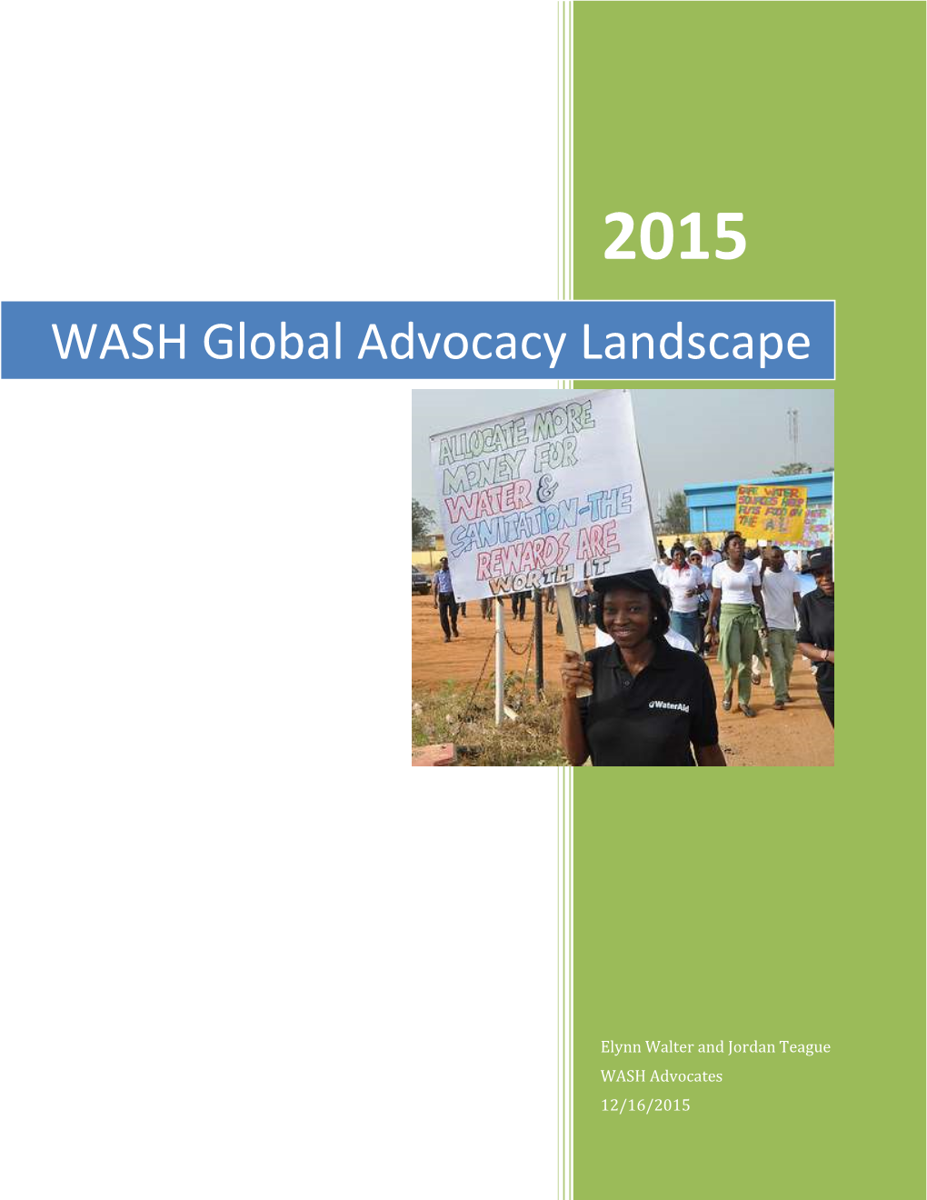 WASH Global Advocacy Landscape