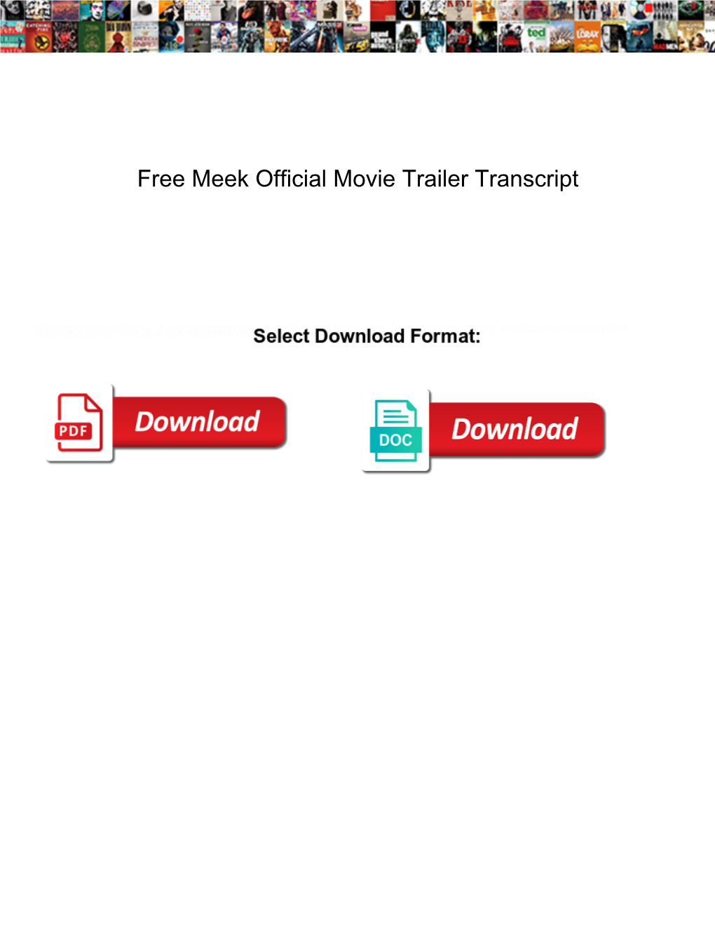 Free Meek Official Movie Trailer Transcript