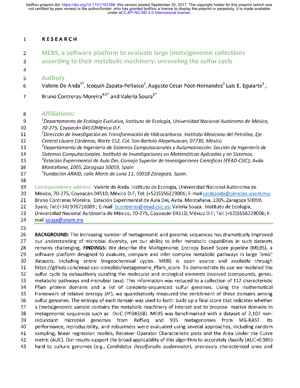 Genomic Collections According to Their Metabolic Machinery