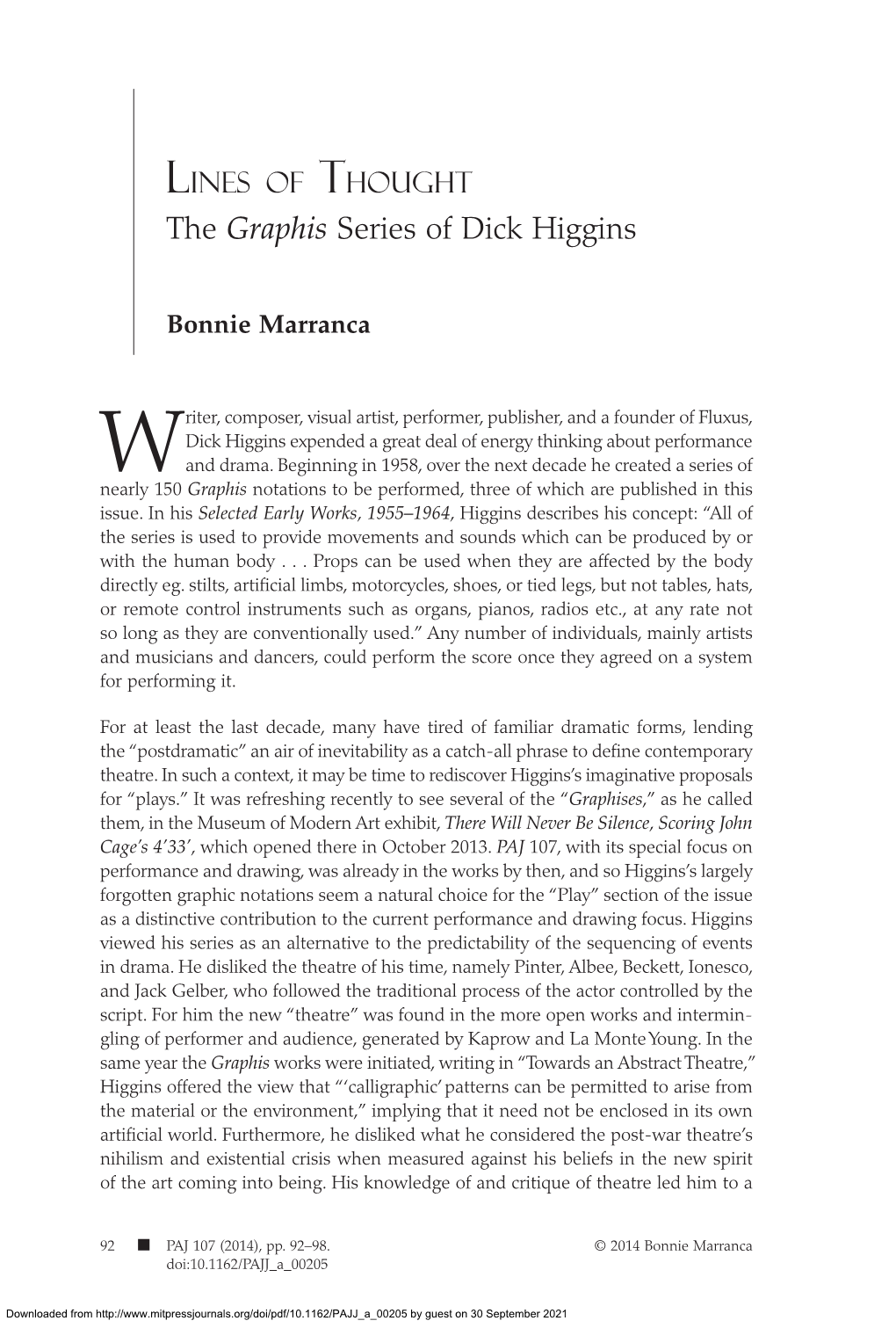 The Graphis Series of Dick Higgins