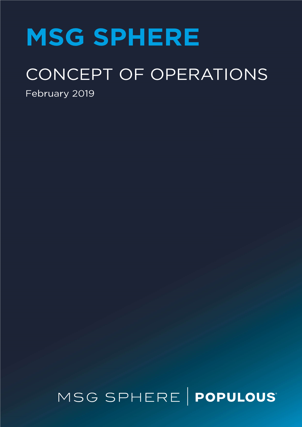MSG Concept of Operations
