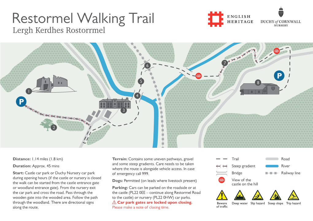 Restormel Walking Trail Lergh Kerdhes Rostorrmel