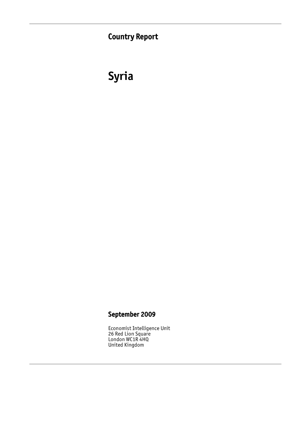 228961 EIU Syria__Country Report-Sept09.Pdf