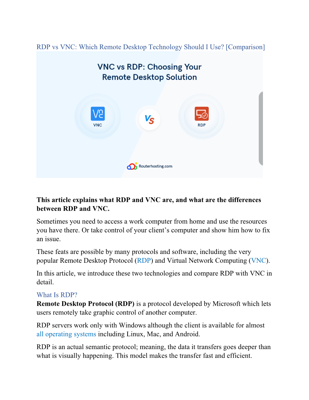 A Guide to Choosing Between VNC And