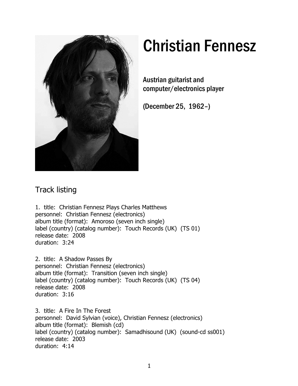 Christian Fennesz