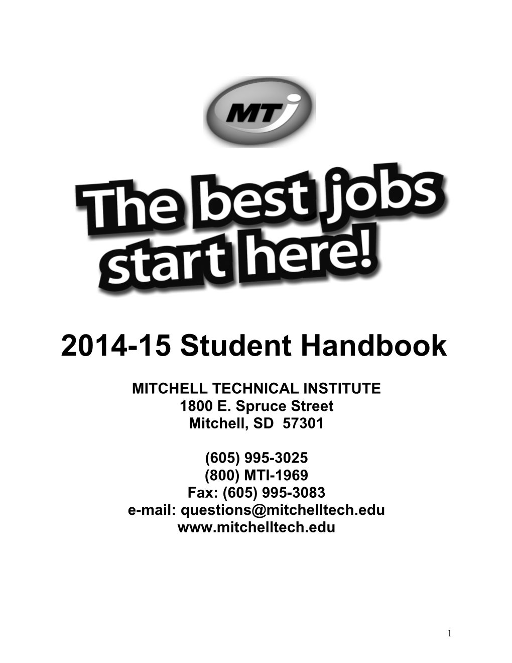 2014-15 Student Handbook
