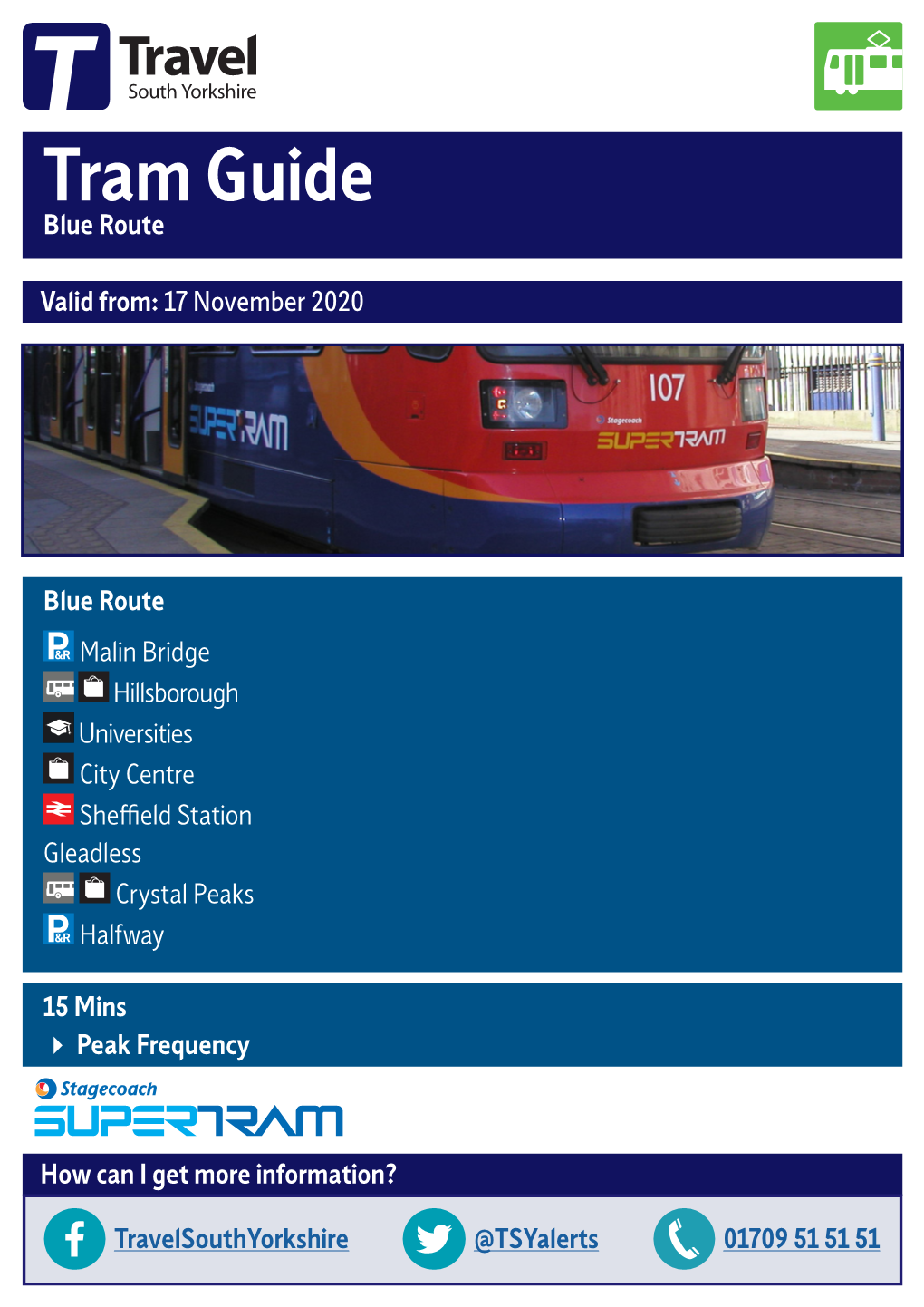 Tram Guide Blue Route