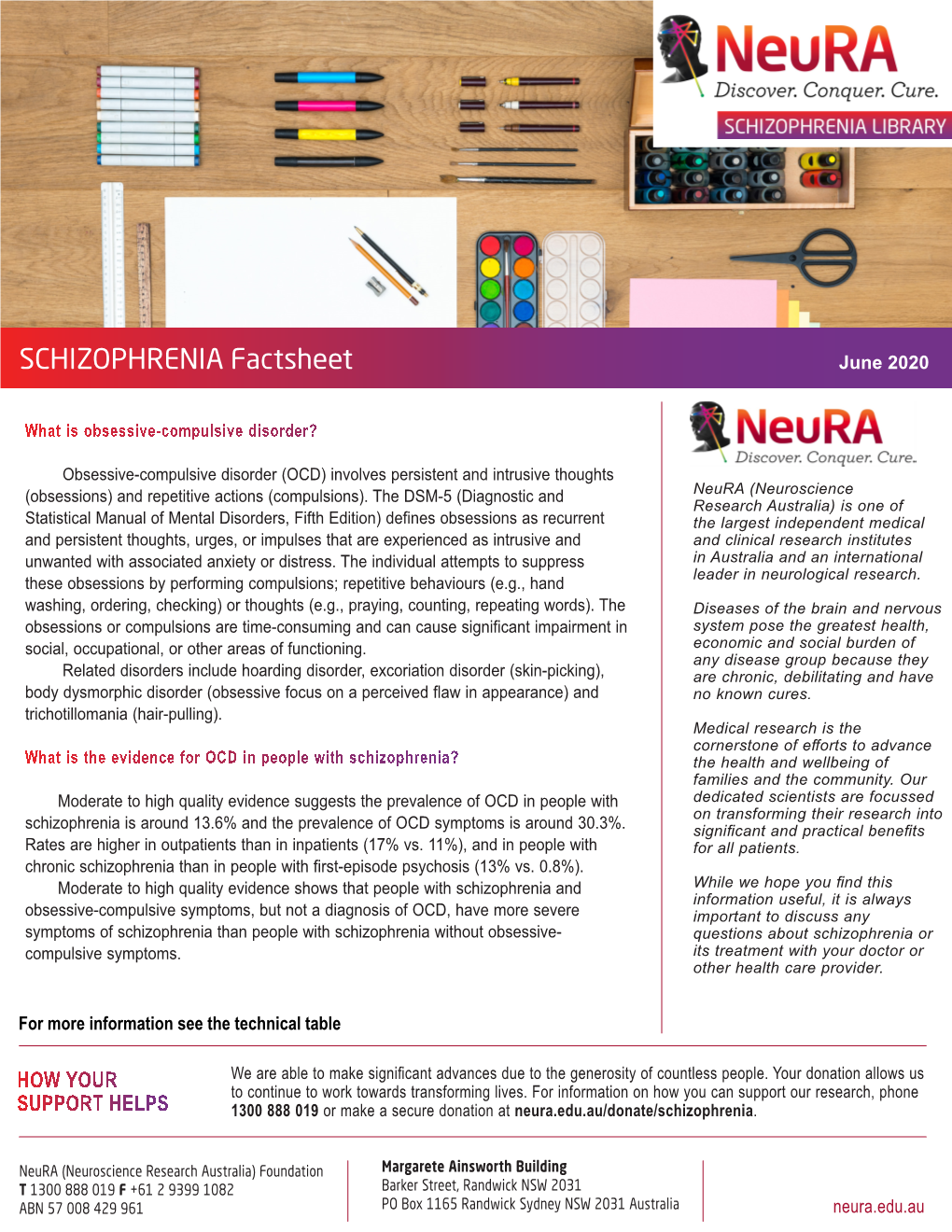 SCHIZOPHRENIA Factsheet June 2020