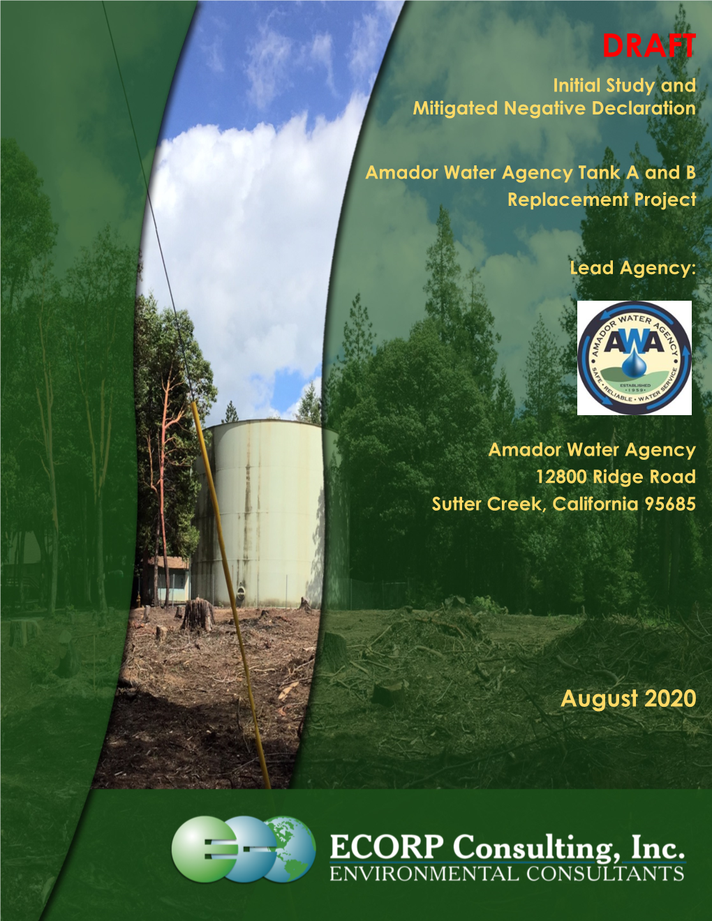 DRAFT Amador Water Agency Tank a and B Replacement Project