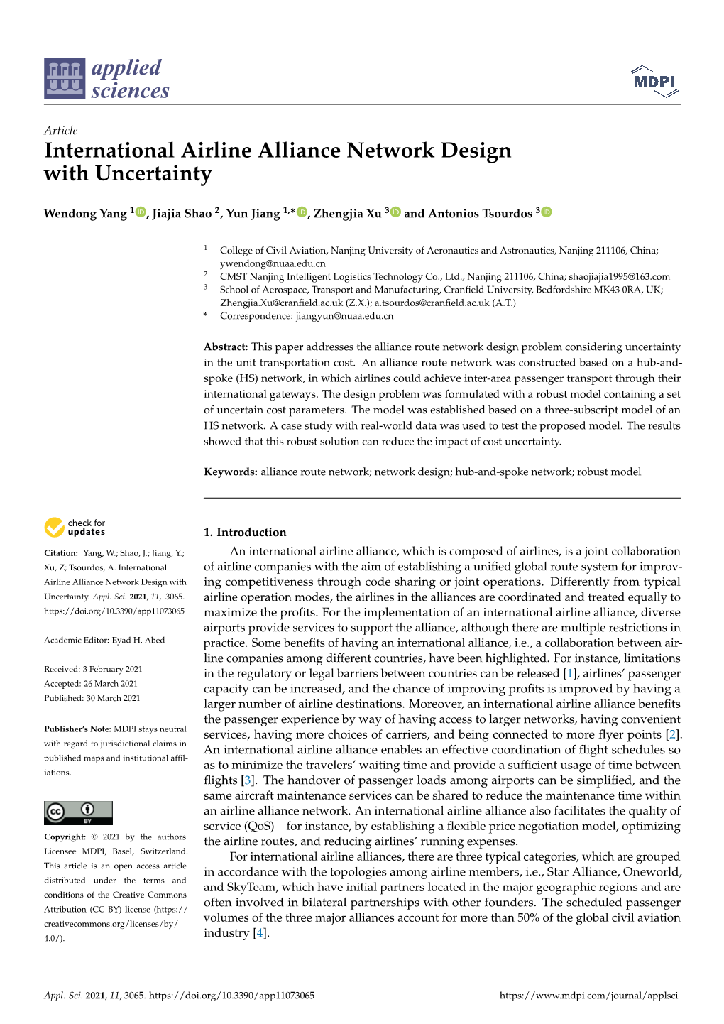 International Airline Alliance Network Design with Uncertainty