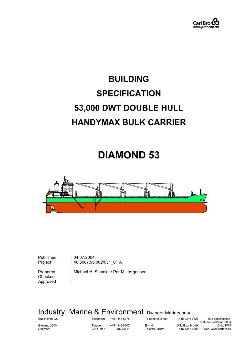 Building Specification 53000 Dwt Double Hull Handymax Bulk