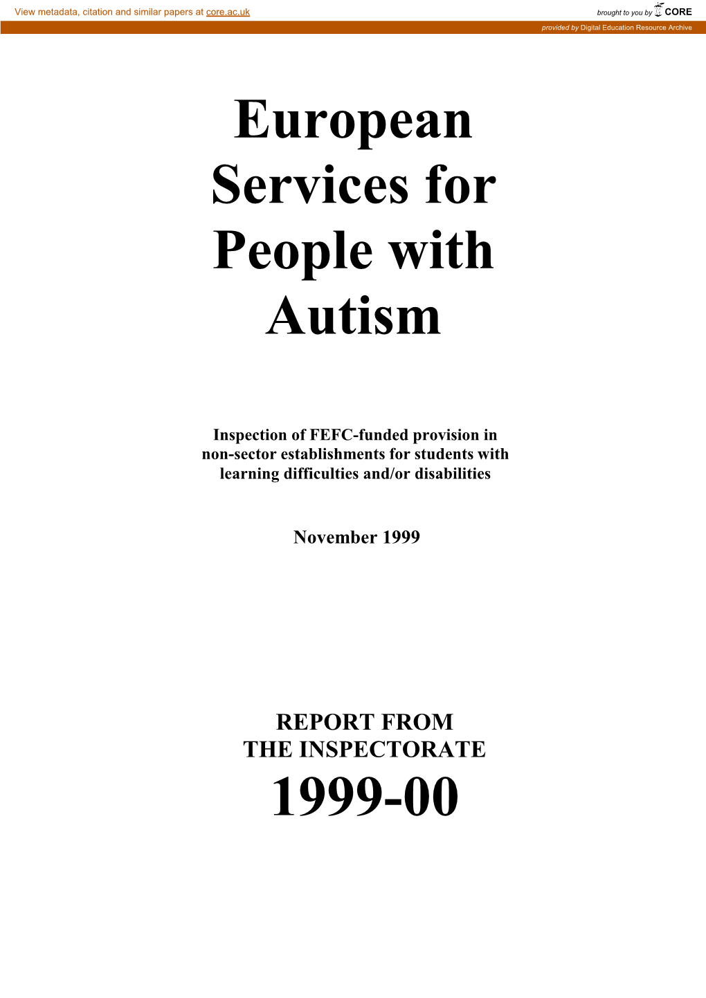 European Services for People with Autism