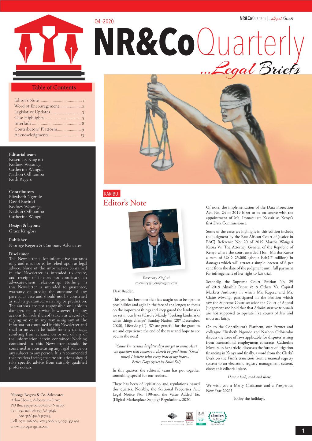 Legal Briefs Q4 -2020 NR&Coquarterly ...Legal Briefs Table of Contents