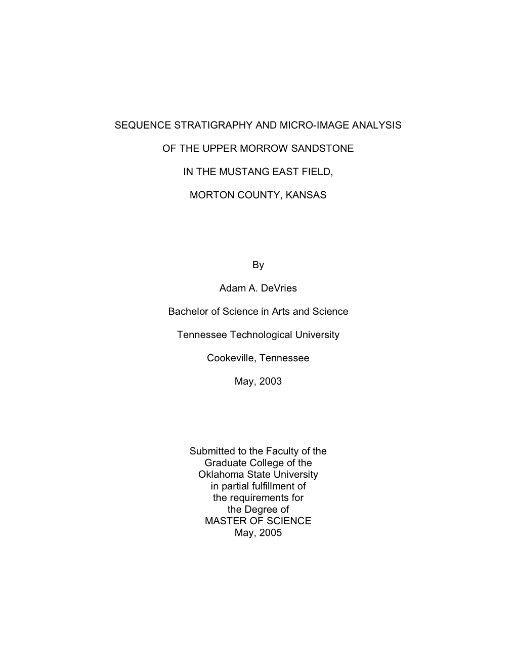 Sequence Stratigraphy and Micro-Image Analysis