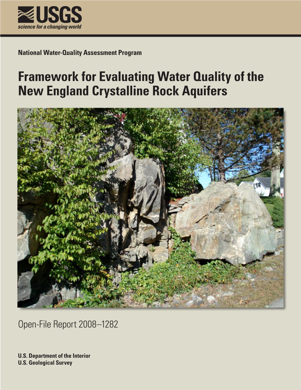 Framework for Evaluating Water Quality of the New England Crystalline Rock Aquifers