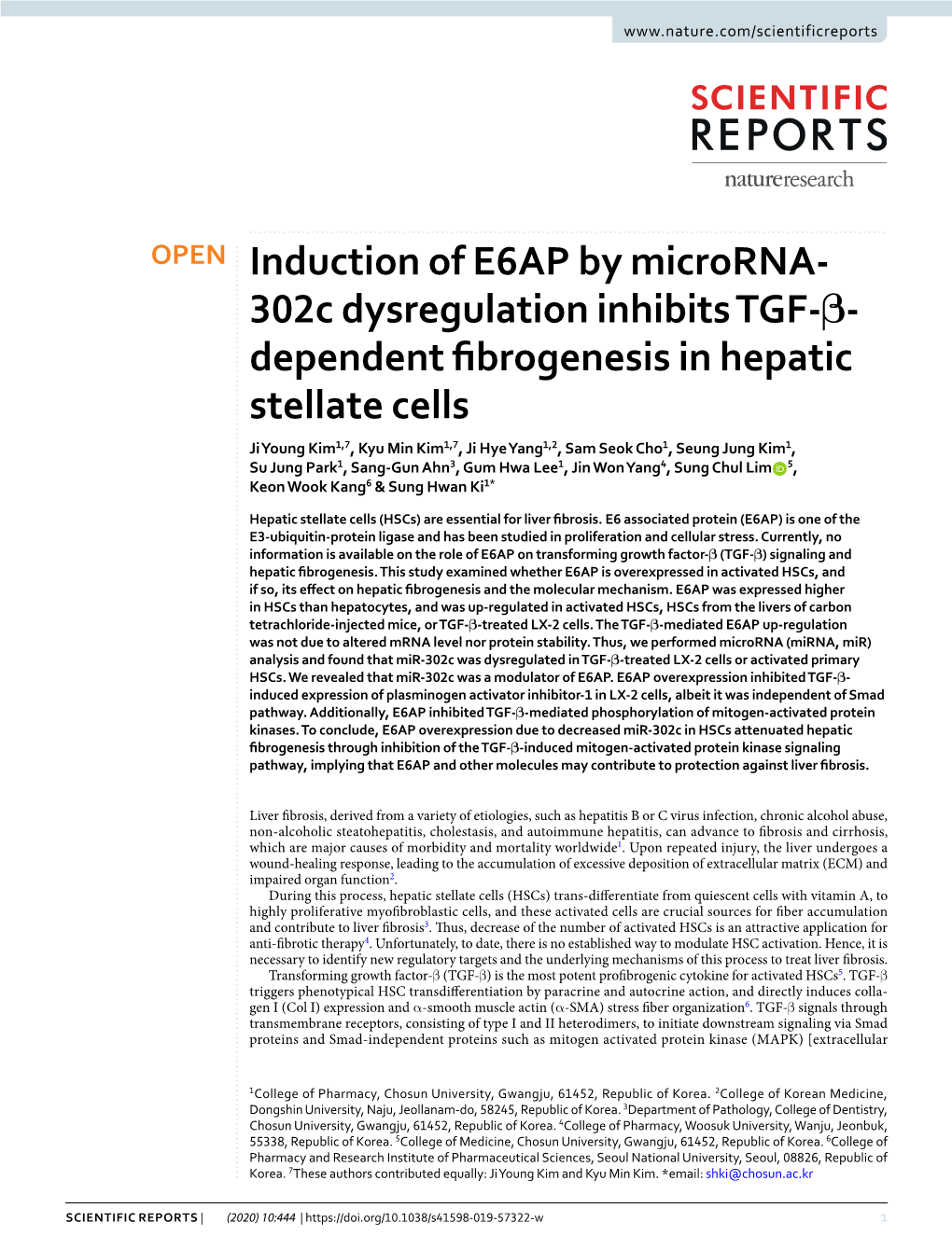 Induction of E6AP by Microrna-302C Dysregulation Inhibits