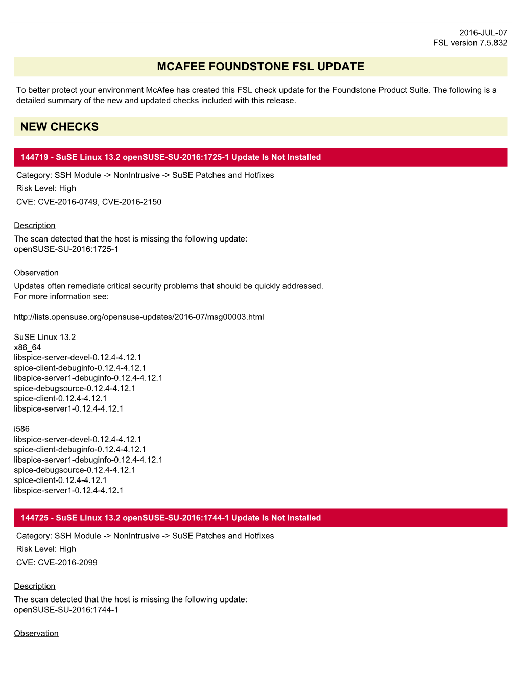 Mcafee Foundstone Fsl Update