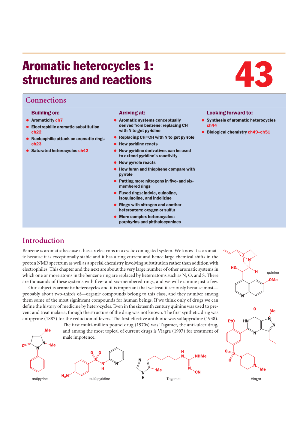 Aromatic Heterocycles 1: Structures and Reactions 43 Connections