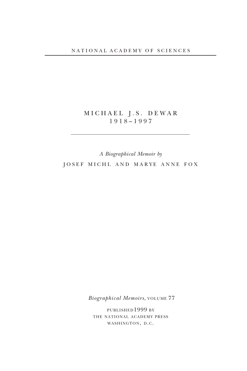 Michael Dewar