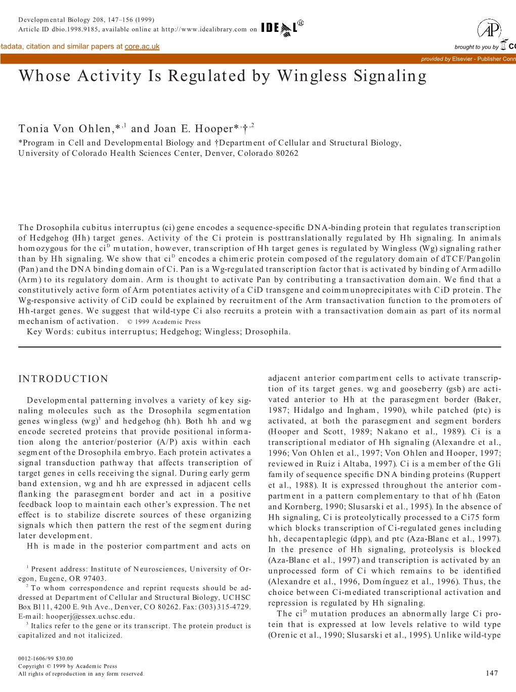 The Cid Mutation Encodes a Chimeric Protein Whose Activity Is Regulated