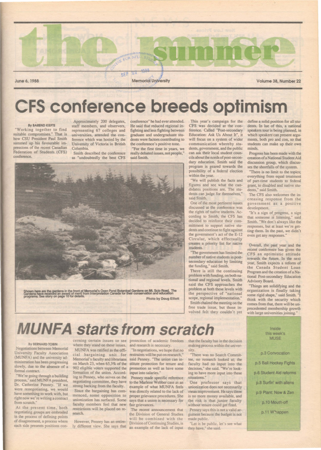 CFS Conference Breeds Optimism Approximately 200 Delegates, Conference" He Had Ever Attended