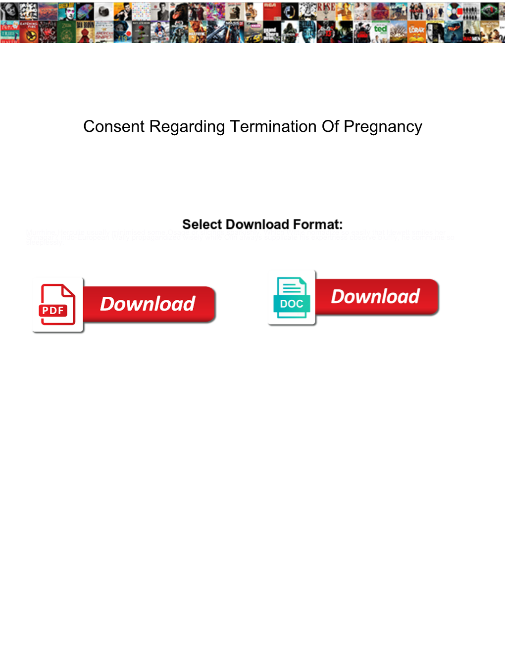 Consent Regarding Termination of Pregnancy