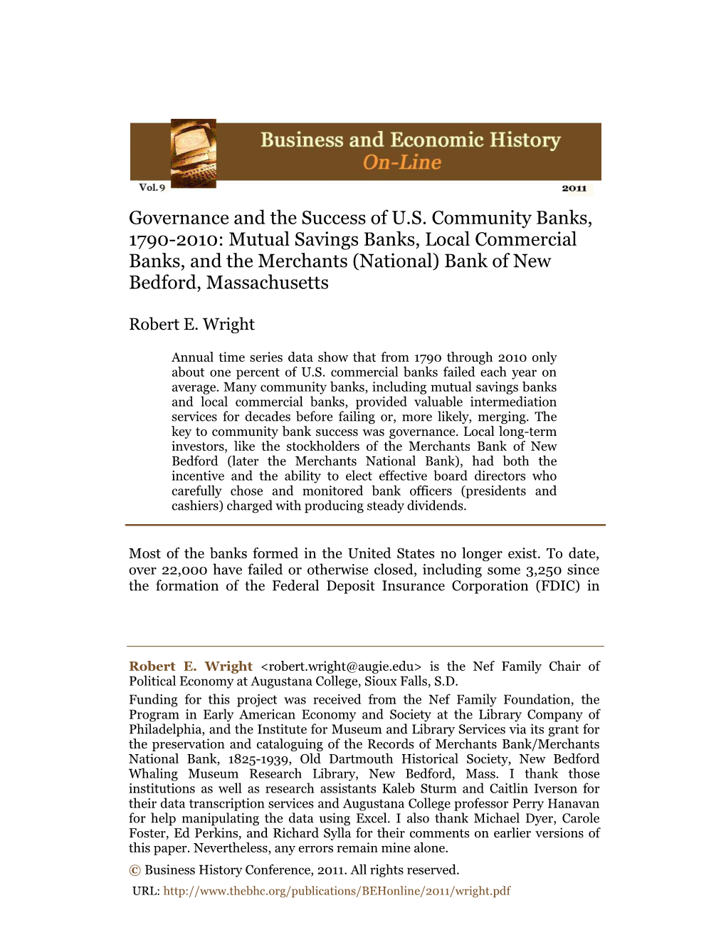 Mutual Savings Banks, Local Commercial Banks, and the Merchants (National) Bank of New Bedford, Massachusetts