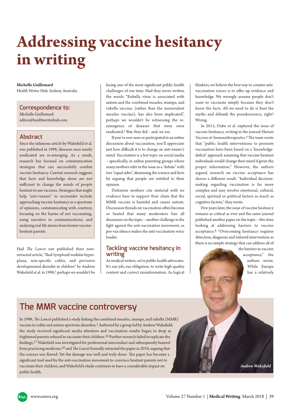 Addressing Vaccine Hesitancy in Writing